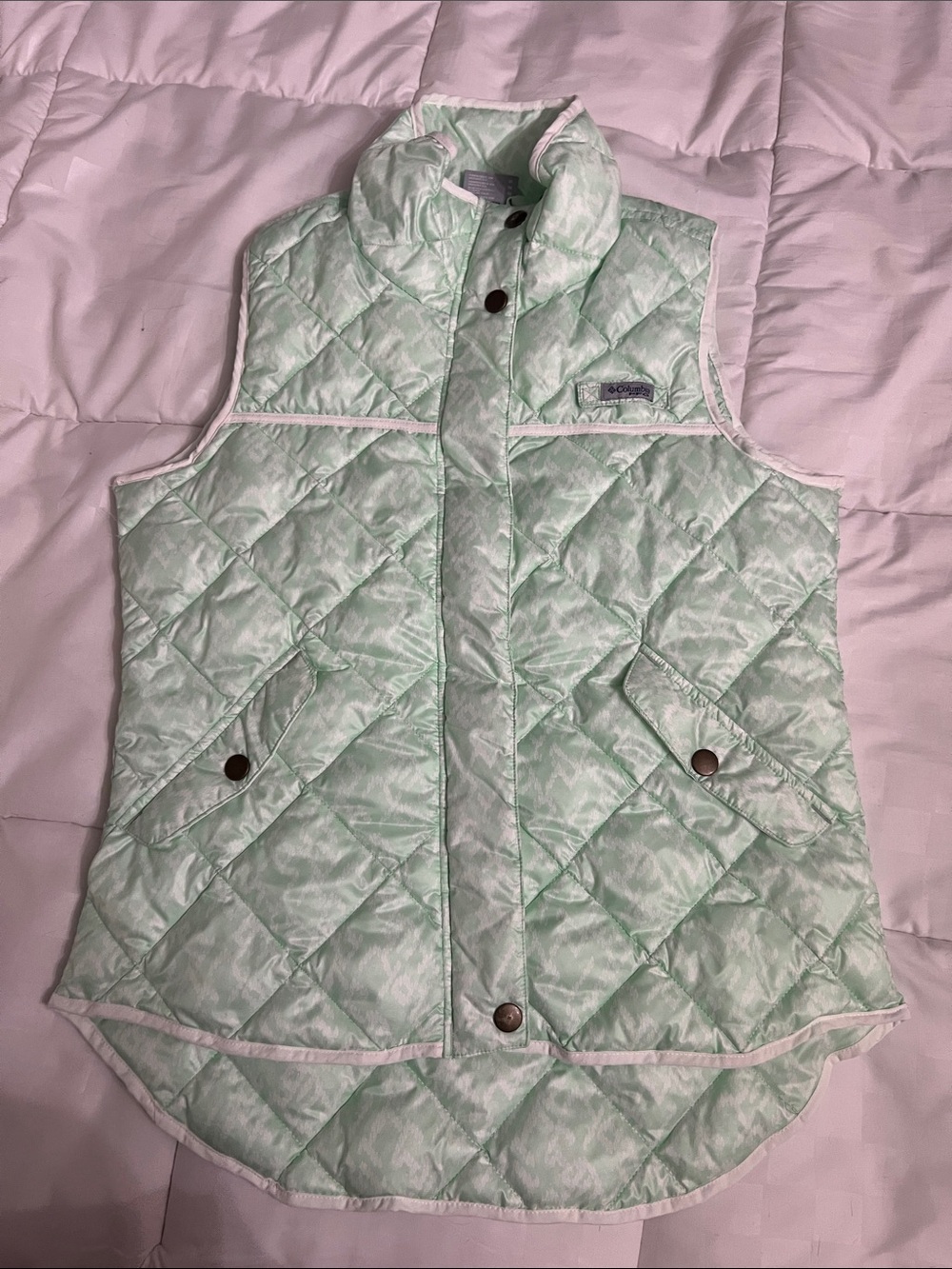 Columbia Light Mint Quilted Puffer Vest